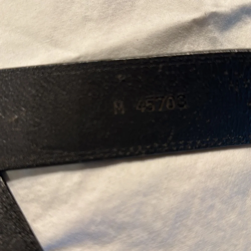 Black Brighton Leather Black with Silver Tone Buckles 37” long